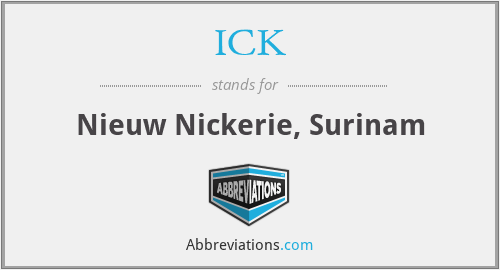 What does ICK stand for?
