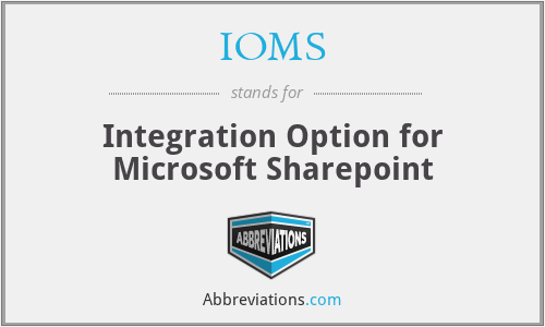 IOMS - Integration Option for Microsoft Sharepoint