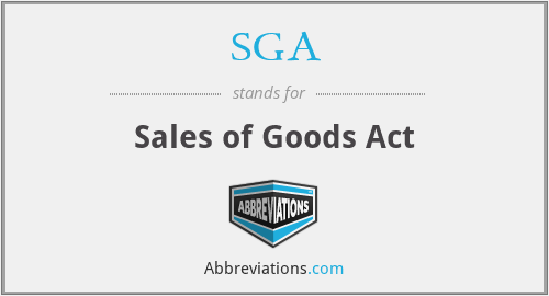 SGA - Sales of Goods Act