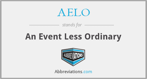 AELO - An Event Less Ordinary
