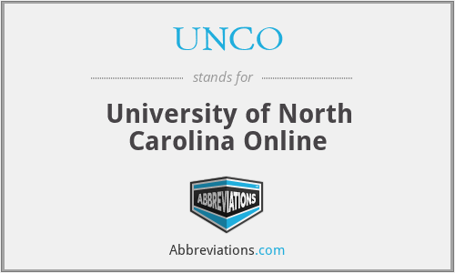 UNCO - University of North Carolina Online