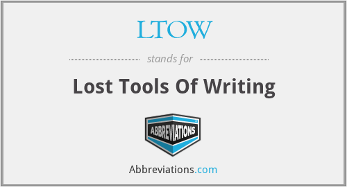 LTOW - Lost Tools Of Writing