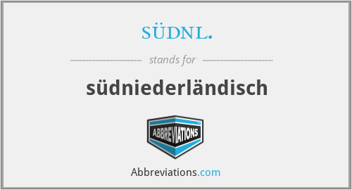 What does SÜDNL. stand for?