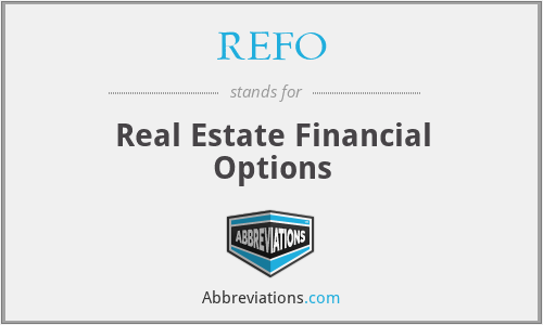 REFO - Real Estate Financial Options