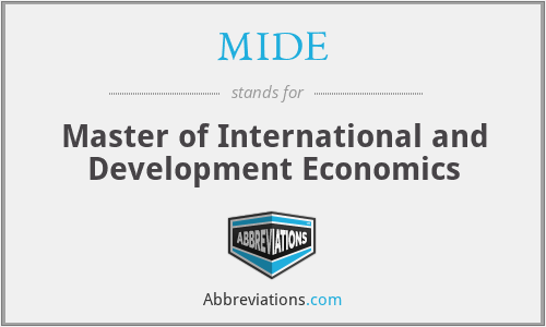 What does MIDE stand for?