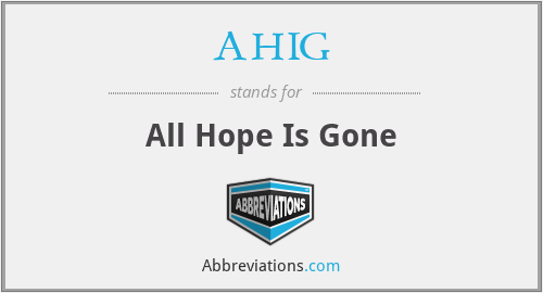 What does AHIG stand for?