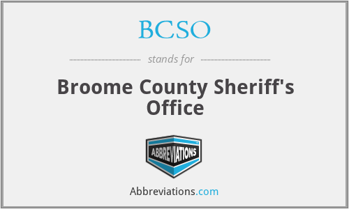 BCSO - Broome County Sheriff's Office