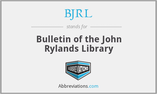 What does BJRL stand for?