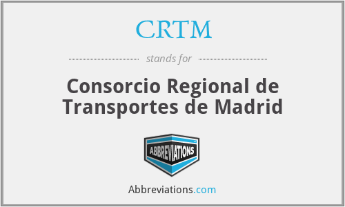 CRTM - Consorcio Regional de Transportes de Madrid