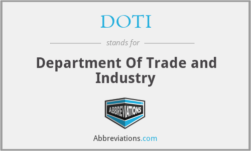 DOTI - Department Of Trade and Industry