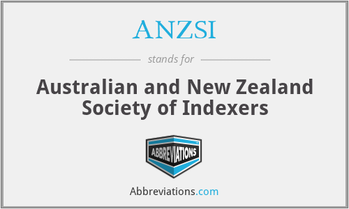What does ANZSI stand for?