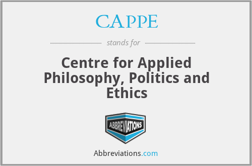 CAPPE - Centre for Applied Philosophy, Politics and Ethics