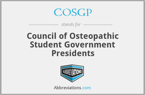 What does COSGP stand for?