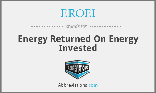What does EROEI stand for?