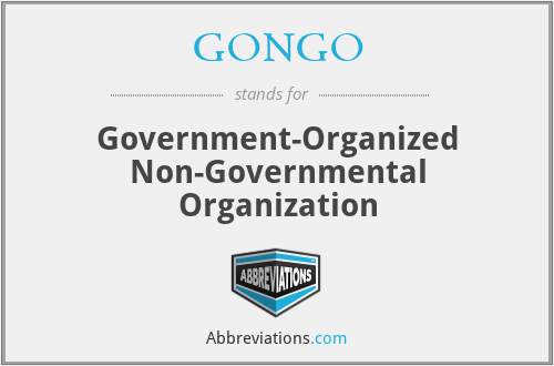 What does GONGO stand for?