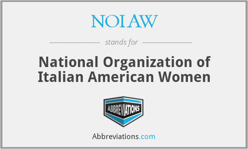 NOIAW - National Organization of Italian American Women