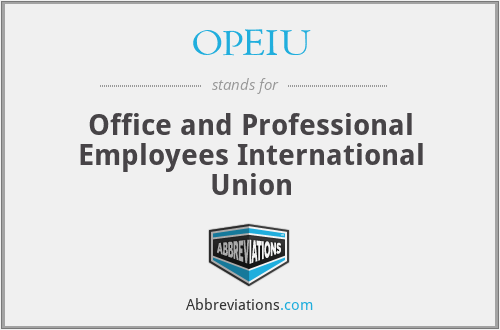 OPEIU - Office and Professional Employees International Union