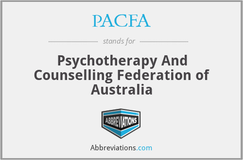 PACFA - Psychotherapy And Counselling Federation of Australia