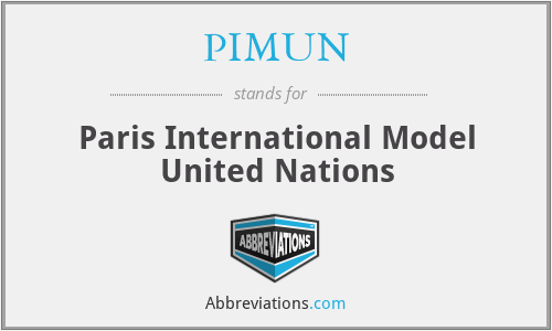 What does PIMUN stand for?