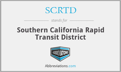 SCRTD - Southern California Rapid Transit District