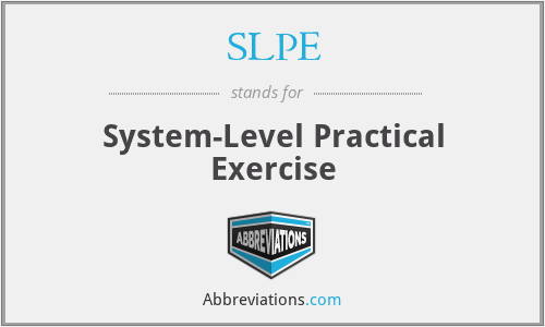 What does SLPE stand for?
