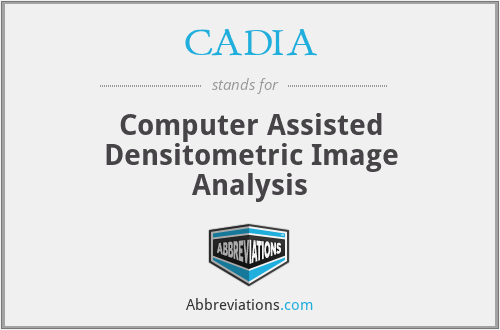 CADIA - Computer Assisted Densitometric Image Analysis