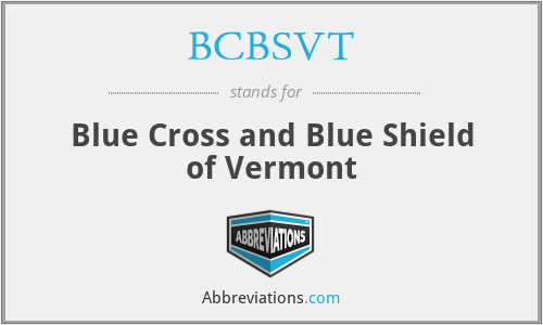What does BCBSVT stand for?