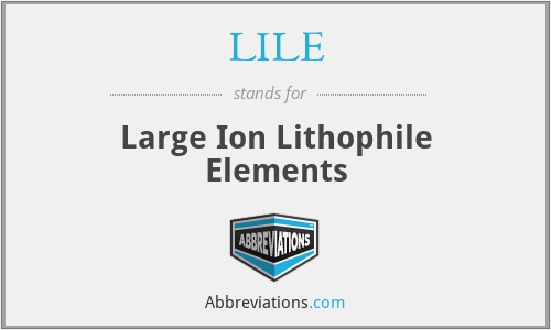 LILE - Large Ion Lithophile Elements