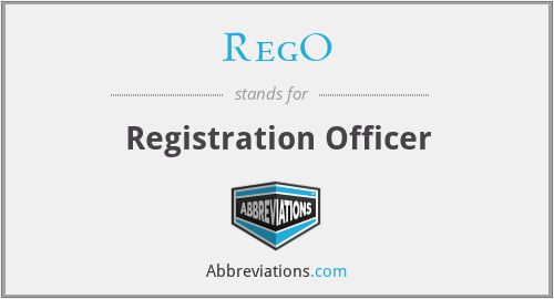 What does REGO stand for?