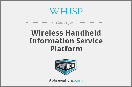 What does WHISP stand for?