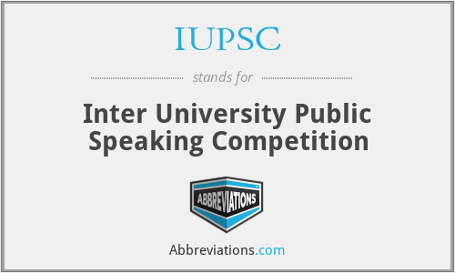 What does IUPSC stand for?