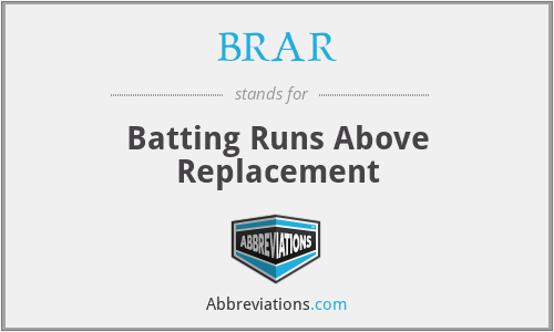 BRAR - Batting Runs Above Replacement