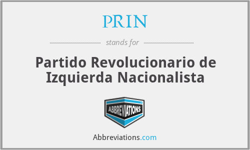 PRIN - Partido Revolucionario de Izquierda Nacionalista