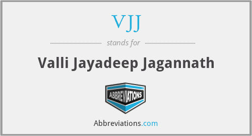 VJJ - Valli Jayadeep Jagannath