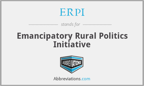 ERPI - Emancipatory Rural Politics Initiative