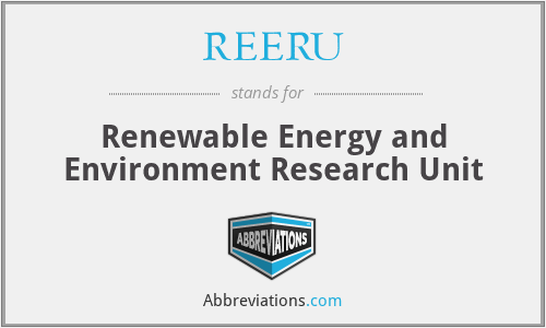 REERU - Renewable Energy and Environment Research Unit