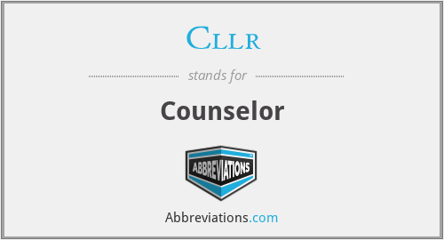 Cllr - Counselor