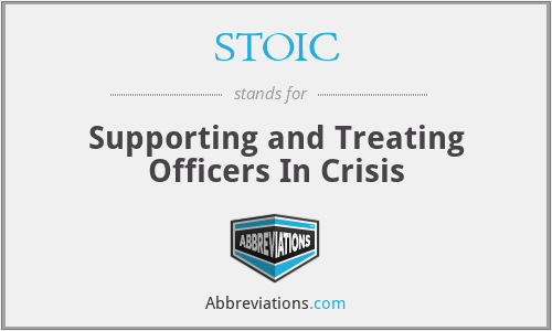STOIC - Supporting and Treating Officers In Crisis