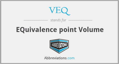 VEQ - EQuivalence point Volume