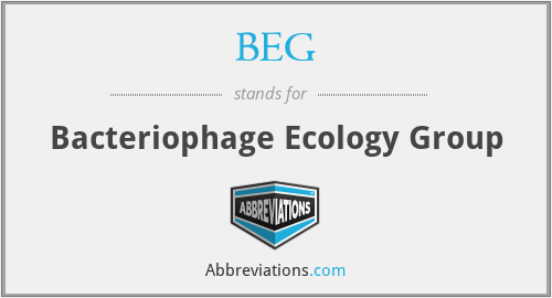 BEG - Bacteriophage Ecology Group