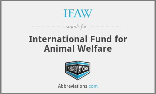 What does IFAW stand for?
