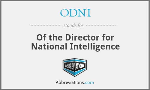 What does ODNI stand for?