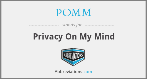 What does POMM stand for?