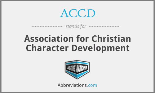 ACCD - Association for Christian Character Development