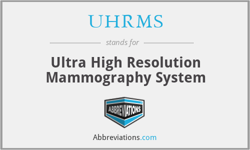 What does UHRMS stand for?