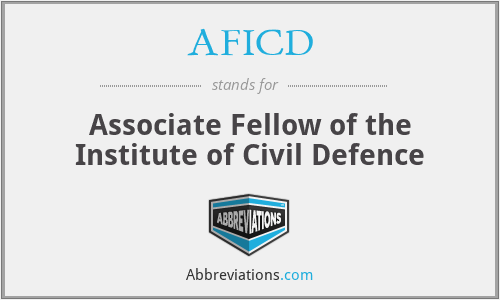 What does AFICD stand for?