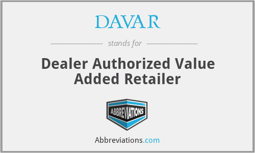 What does DAVAR stand for?