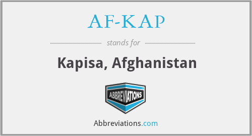 What does kapisa stand for?