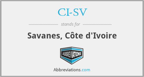 What does CI-SV stand for?