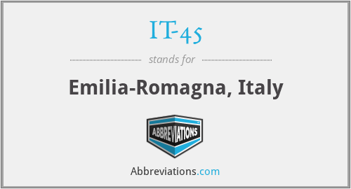 IT-45 - Emilia-Romagna, Italy
